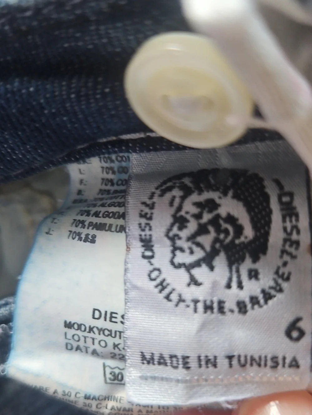 Diesel Kids Blue Washed Jeans Size 6